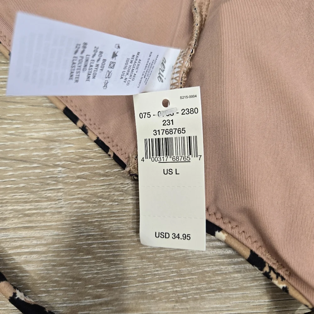 📢⏳️LAST CALL! Aerie Brown and Black Bikini Top